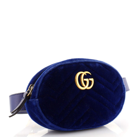 Gucci GG Monogram Wool Belt Bag in Blue for Men