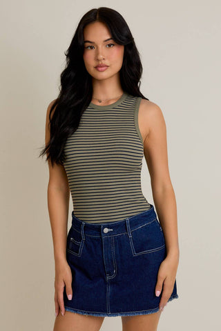 Rosie Bodysuit -Olive/Navy