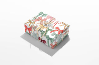 Festive Holiday Bows Wrapping Paper - 3 Sheet Roll