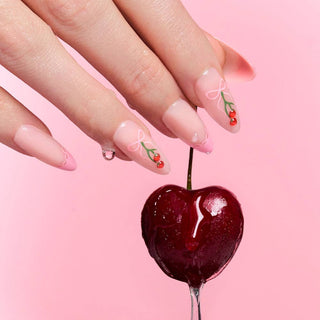 Cherry Bow Press-On Nails