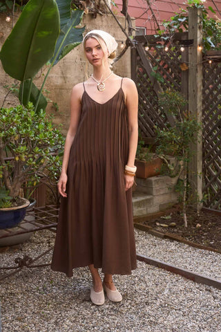 Francesca Dress -Brown