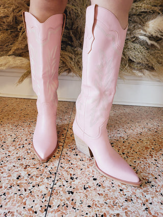 Indigo Pink Cowgirl Boot