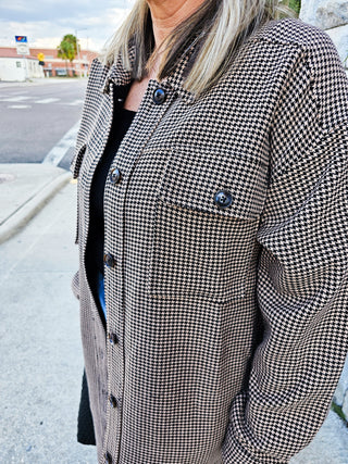 Hilda Houndstooth Coat