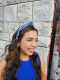 Striped Blue And White Headband