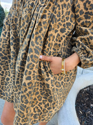 Leopard Denim Romper