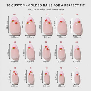 Strawberry Bits Press-On Nails