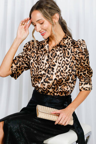 Aurelia Leopard Blouse