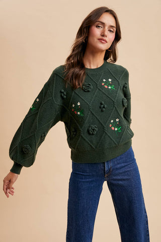 Sweeter Than Berries Sweater -Green