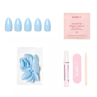 Soft Blue Press-On Nails