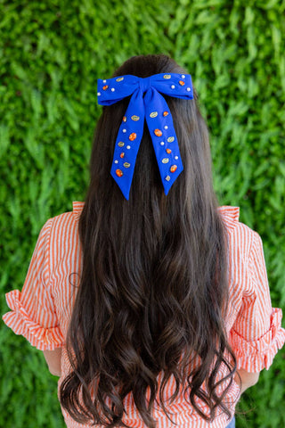 Gators Bow Barrette- Blue