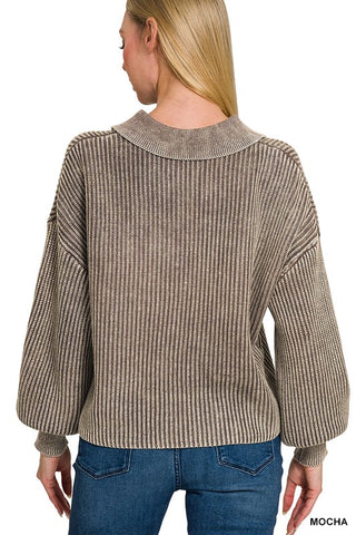 Henley Sweater-Mocha
