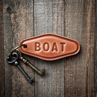 Boat Leather Keychain
