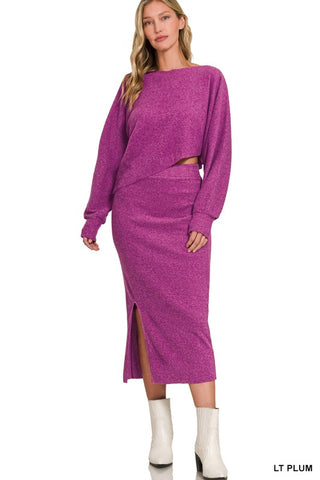 Casual Love Set-Plum