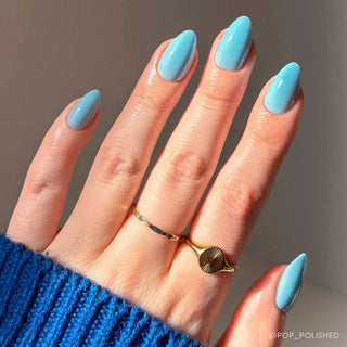 Soft Blue Press-On Nails