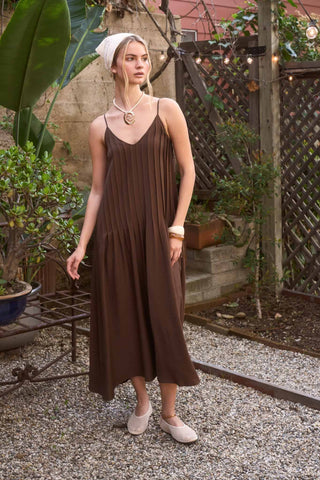 Francesca Dress -Brown