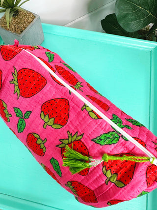 Feeling Fruity Cosmetic Bag-Pink