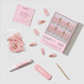 Cherry Bow Press-On Nails