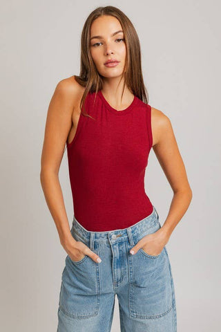 Lisa Bodysuit-Burgundy