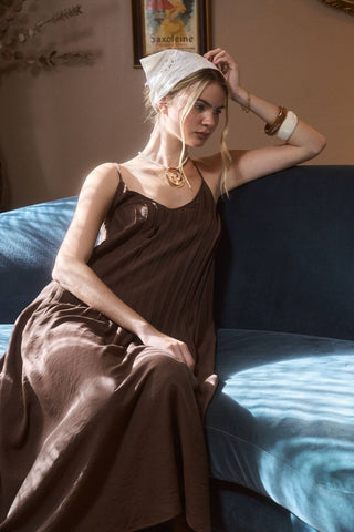Francesca Dress -Brown