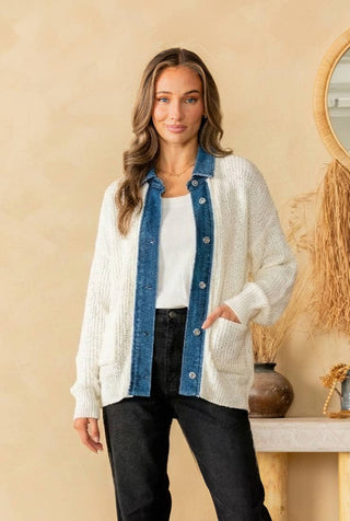 Tessa Sweater -White