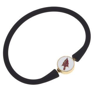 Florida State Seminoles Enamel Silicone Bali Bracelet Black