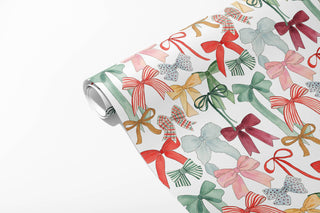 Festive Holiday Bows Wrapping Paper - 3 Sheet Roll