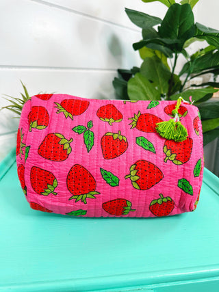 Feeling Fruity Cosmetic Bag-Pink