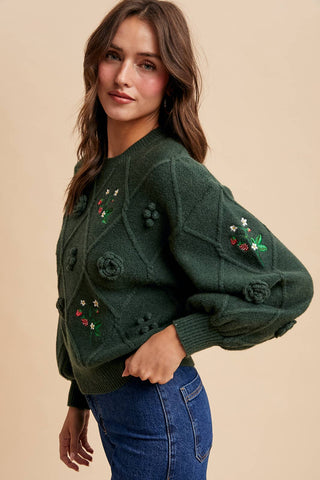 Sweeter Than Berries Sweater -Green