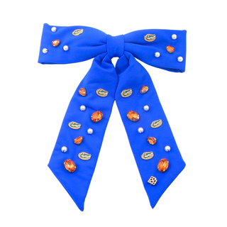 Gators Bow Barrette- Blue
