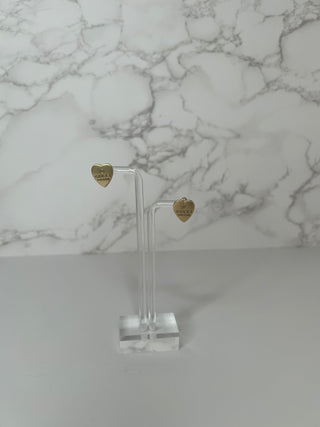 Gold GG Heart Earrings