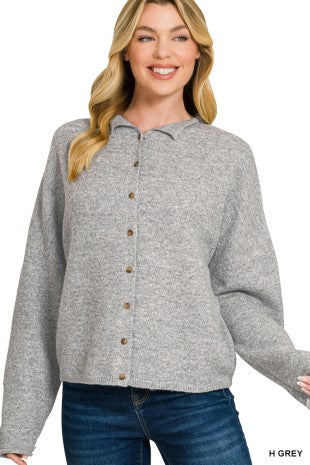 Get Cozy Sweater- Grey