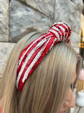 Red&White Striped Headband