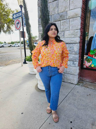 Tangerine Fields Blouse