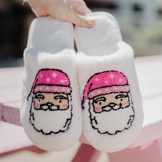 Pink Santa Christmas Slipper