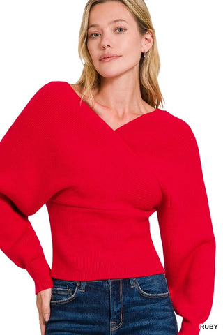 Abigail Pullover Top-Red