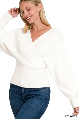 Abigail Pullover Top-White