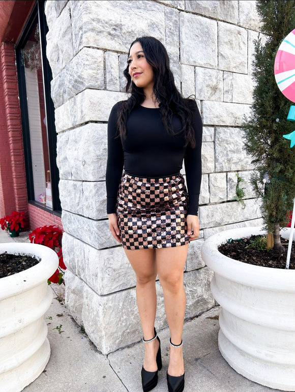 Checkered Concert Skirt