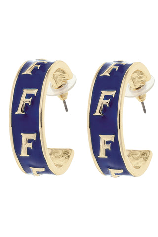 Florida Gators Enamel Logo Hoop Earrings