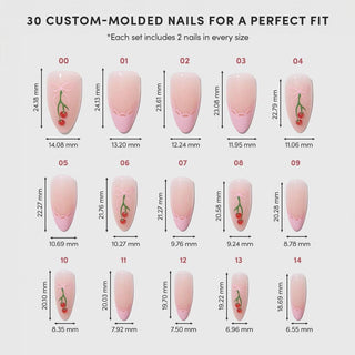 Cherry Bow Press-On Nails