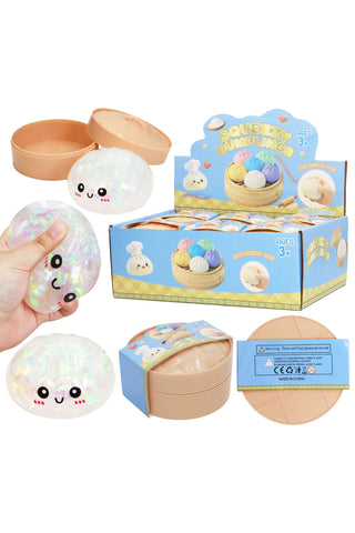 Glitter Bao Bun Dumpling Jelly Slime Squishy