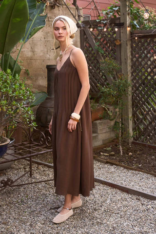 Francesca Dress -Brown
