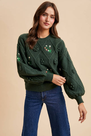 Sweeter Than Berries Sweater -Green