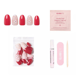 Red Blossom Press-On Nails
