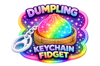 Fun Doh Dumpling Light-Up Click Fidget Keychain