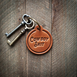 Cowboy Shit Leather Keychain