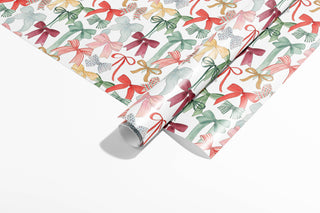 Festive Holiday Bows Wrapping Paper - 3 Sheet Roll