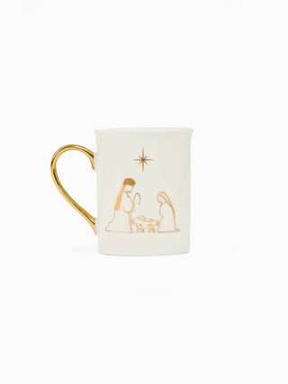 Gold Nativity Mug
