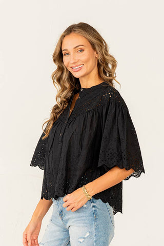 Falling For You Top -Navy