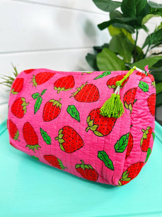 Feeling Fruity Cosmetic Bag-Pink