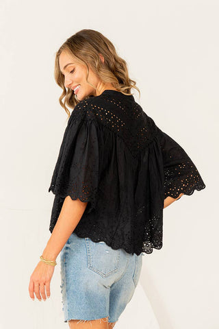 Falling For You Top -Navy